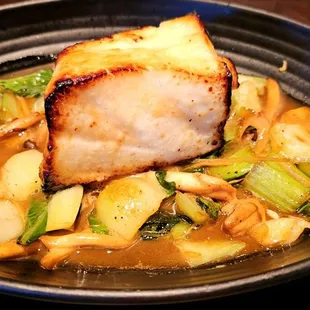 Look at this beautiful Chilean seabass dish!!