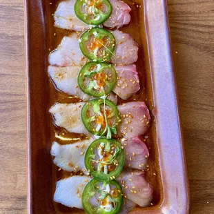 Yellowtail carpaccio