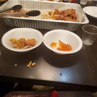 a table full of food