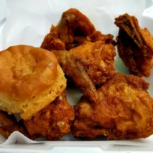 5 piece and a honey butter biscuit