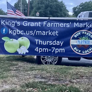 King's Grant Farmers' Market banner