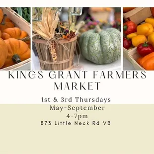 Kings Grant Farmers Market Days &amp; Hours
