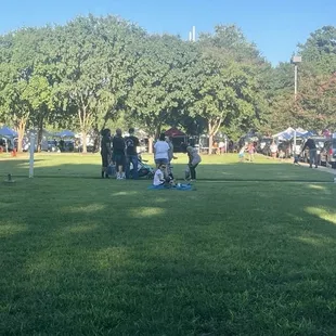 There's also a field alongside the parking lot that people could spread out in