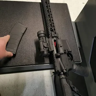 One of the 2 ARs at the rental counter.