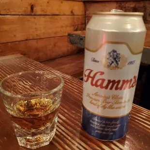 Boilermaker - Hamm&apos;s w/ shot of EW