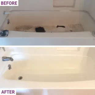 before and after bath