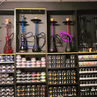 a variety of hookah items