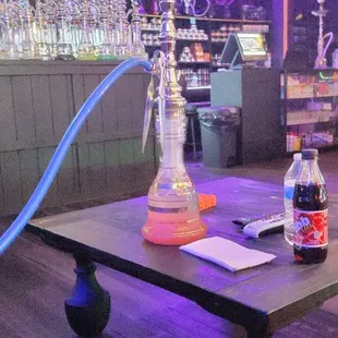 a hookah bar with a hookah