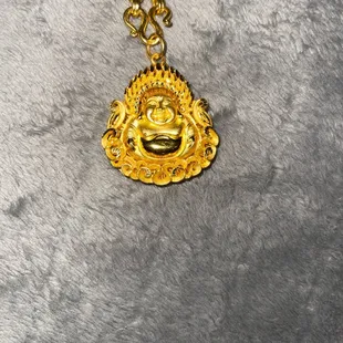 24k Solid Gold Buddha Pendent