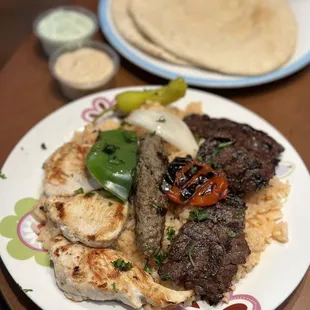 a plate of food on a table