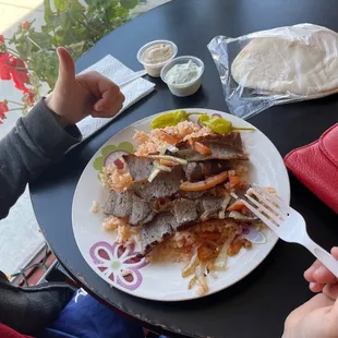 Beef and Lamb Shawarma Plate