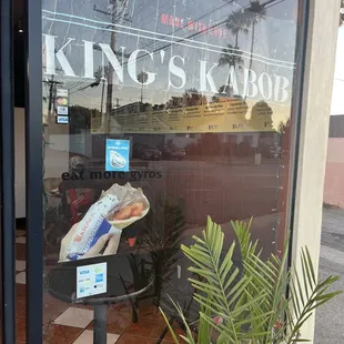 Front window wall of King's Kabob