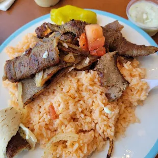 Gyro plate. Not one piece of Lettuce.