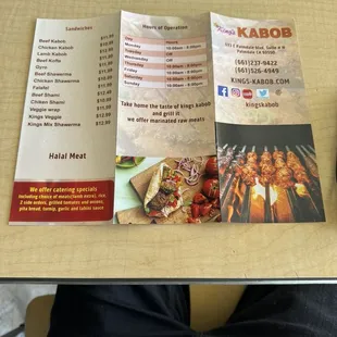 Menu front