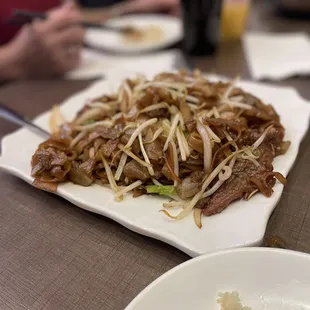 a plate of food on a table