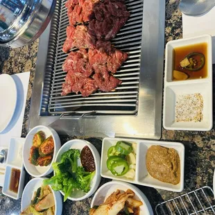 Marinated Boneless Beef Short Rib + side dishes!!