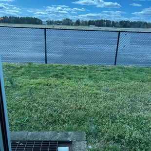 Eating and checking out the airfield