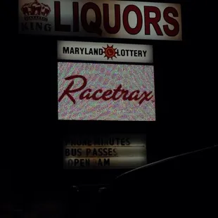 a neon sign for a liquor company