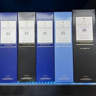 a display of macallan's 12 year old whiskys