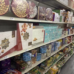 Mix of baklava, international cookies