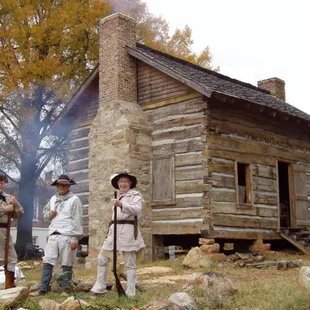 Revolutionary War reenactment at Barber Log House