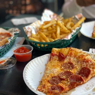 Pizza fries &amp; garlic bread sticks