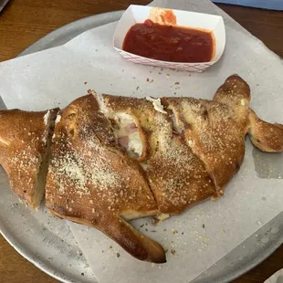 Calzone was very good. Love the fish shape!