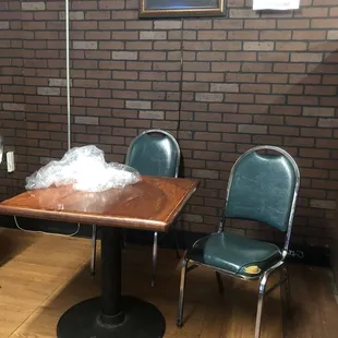 One of two tables.