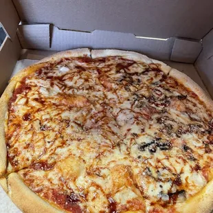 a pizza in a box