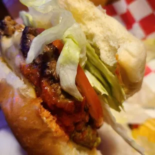 Locker Room Burger of the week: gouda, pesto, marinara