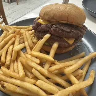 Double cheeseburger.