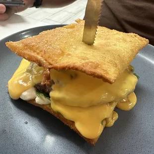 Pastel burger.