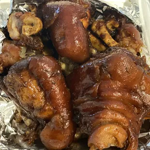 a close up of a piece of meat