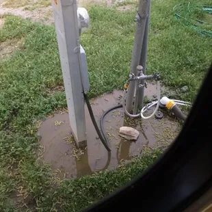 Overflowing sewage