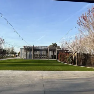 Pergola and party area in the back