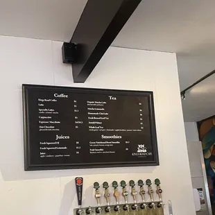 New menu 2024. 1lb coffee is $22 now.