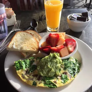 Spinach and Goat Cheese Omelette