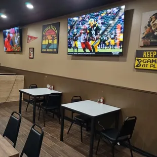 he inside of a restaurant