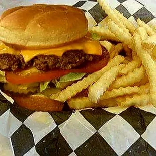 Our 7 oz cheeseburger and fries... it&apos;s better than a burrito