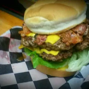 Some call it the nectar of the Gods we simply call it a double bacon cheeseburger