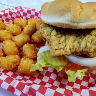 11/7 Wednesday special 
CHICKEN FRIED STEAK SANDWICH with TATER TOTS...$6.29