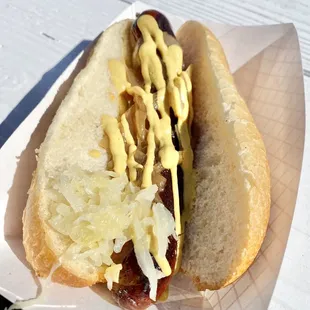 Jumbo Breakfast Platter with Bacon (asked for just a little kraut)