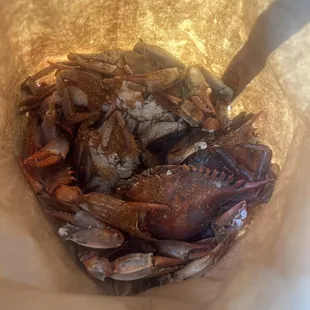 Steamed crabs