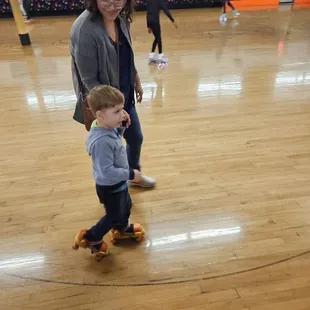 Training skates for little kids are an option