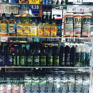 Lots of vape juices and mods/coils