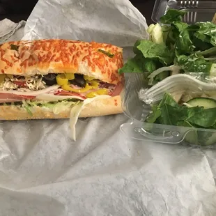Big Boy Sub and chicken salad