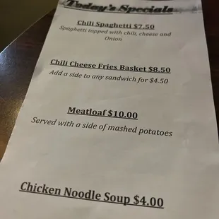 Daily Specials for April 13, 2023