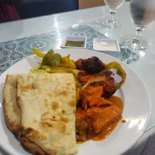 A little bit of everything from the buffet.