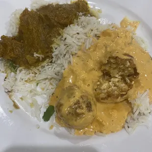 Lamb Curry and Malai Kofta