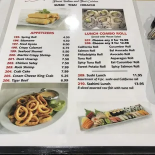 Their newer menu when they first opened in December 27, 2019